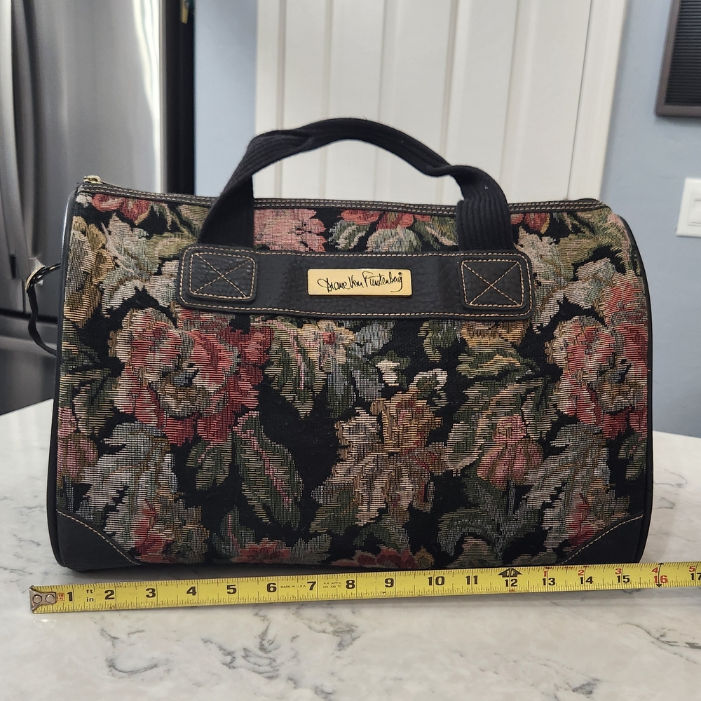 Vintage Floral Tapestry Handbag